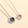 Minimalist Beauty and the Beast Double Ring Necklace for Couples