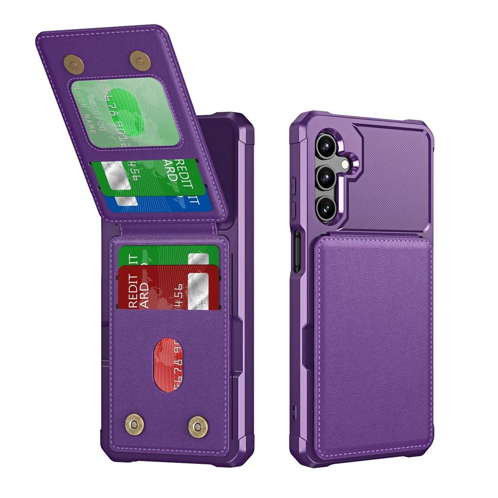 For Samsung Galaxy S25 S24 S23 S22 S21 Ultra Plus FE A56 A36 A26 A55 A35 A54 A34 Wallet Case with Card Holder Slot Phone Cover
