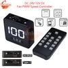 DC 5V 12V 24V Lüfterdrehzahlregler 4-Pin PWM Lüfterregler DC5521/Typ-C Anschluss DIY Wasserkühlung Kühler Fernbedienung Regler