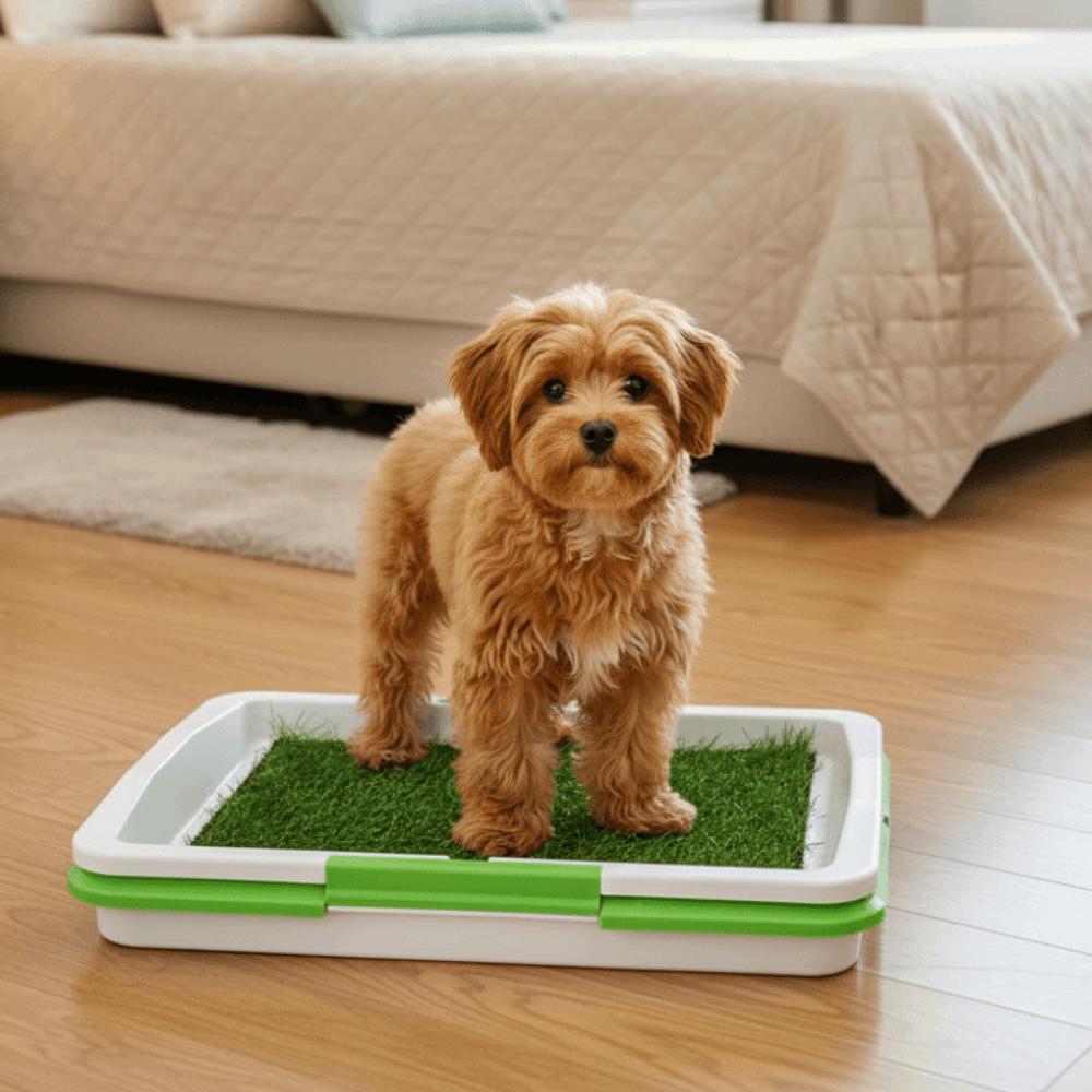 Removable Dog Potty Toilet Anti-Splash Non-slip Urinary Grass Mat Reusable Pads Simulated Lawn Dog Toilet Puppy Training