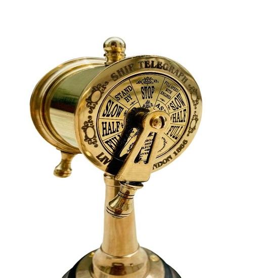 Súprava 2 dekoratívnych darčekov pre mini mosadzný telegrafný stolík so starožitným povrchom a zlatým povrchom