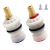 2025+ 1Pair Ceramic Stem Disc 1/4 Turn Cold & Hot Side Faucet for 48/143/149 Series Replace: 9608020 9608060