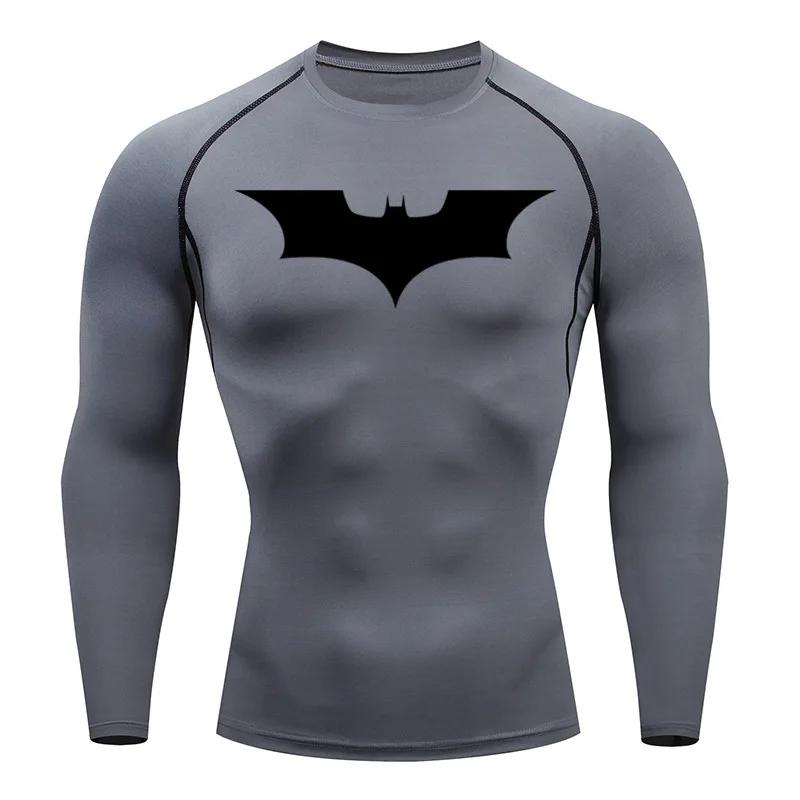 Top Long Sleeve Sports Shirt Running Men T-shirt Fitness Short T-shirt WorkOut Gym Tights Muscle Shirt Compression MMA Clothing