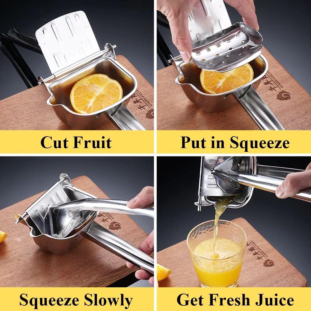 Hand Press Orange Juice Extractor Stainless Steel Portable Fruit Press Manual Juicer  Kitchen Tool