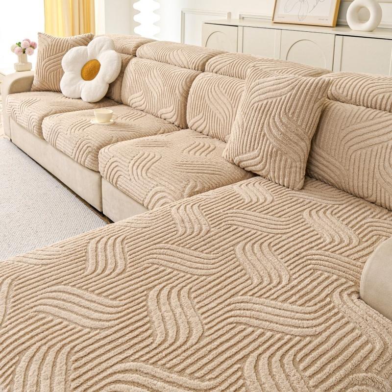 Full-Coverage Universal Fit Sofa Cover All-Season Use 3-Seater With 1 Chaise Lounge Covers Corner Couch Cushion Slipcovers