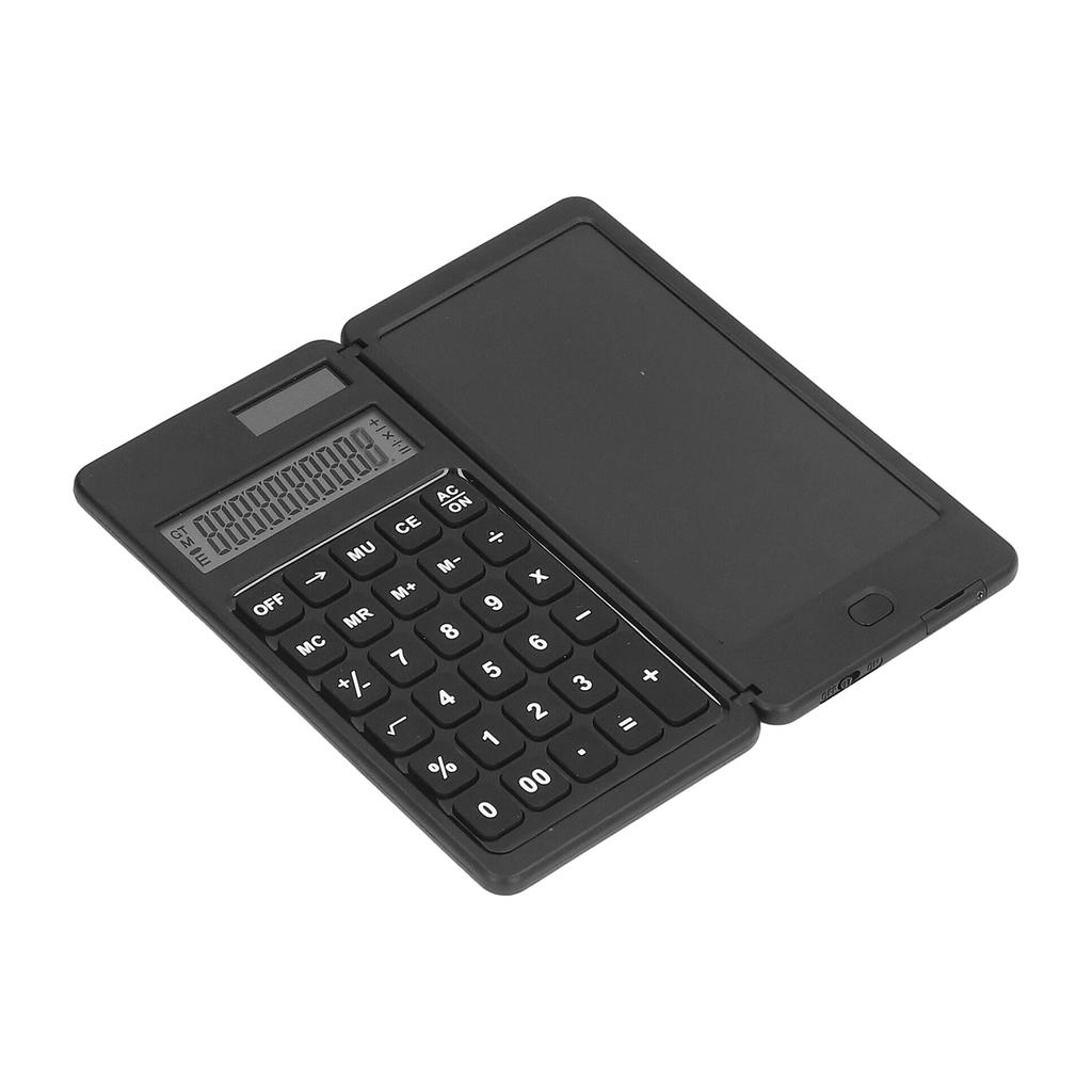 Solar Calculator with LCD Writing Tablet Portable Foldable Desktop Calculator for Office Study Room