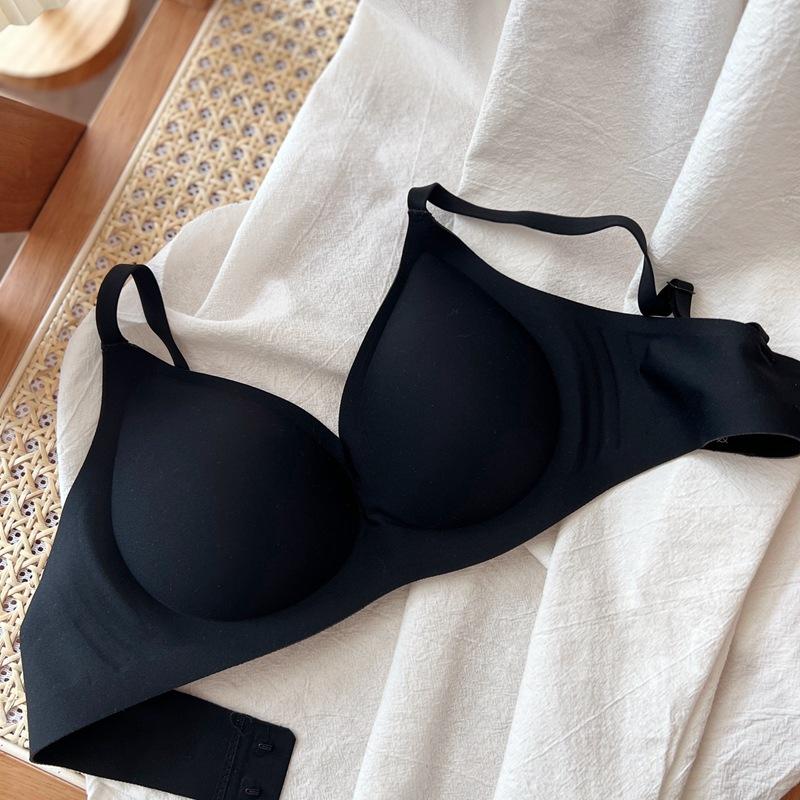 Traceless underwear women's summer thin small breasts gather to show breasts, bra beautiful back anti-sagging bra close breasts