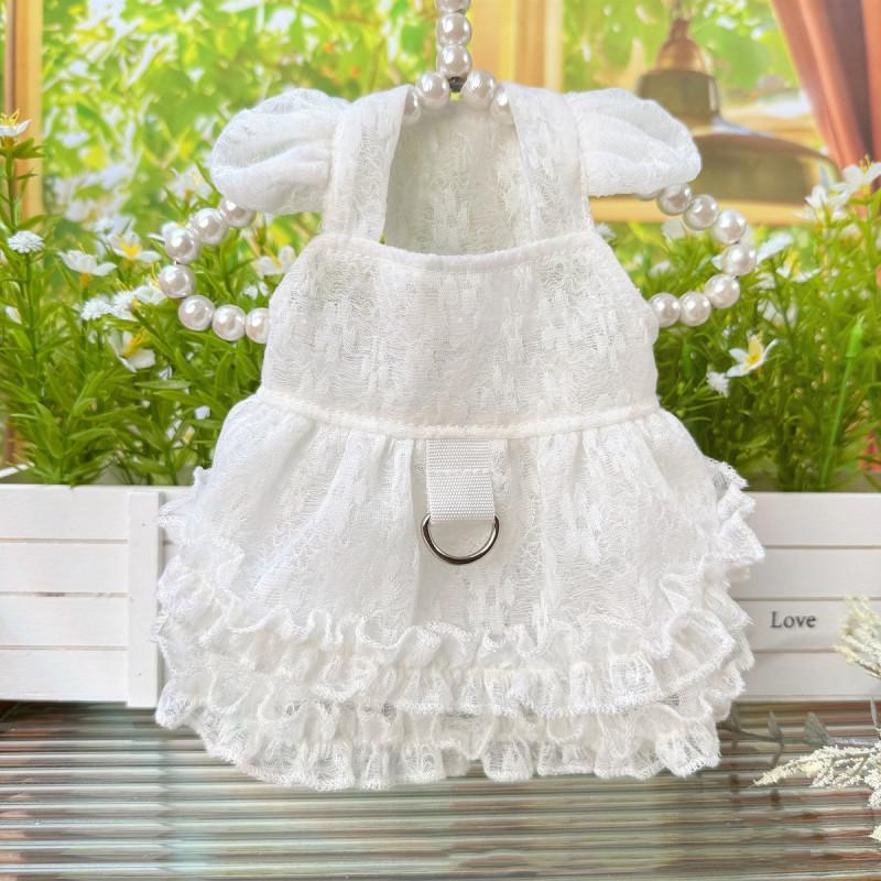 

Summer Dog Dress Cat Puppy Skirt Yorkie Pomeranian Poodle Bichon Frise ShihTzu Maltese Schnauzer Small Dog Clothes Pet Clothing XS（old） белый