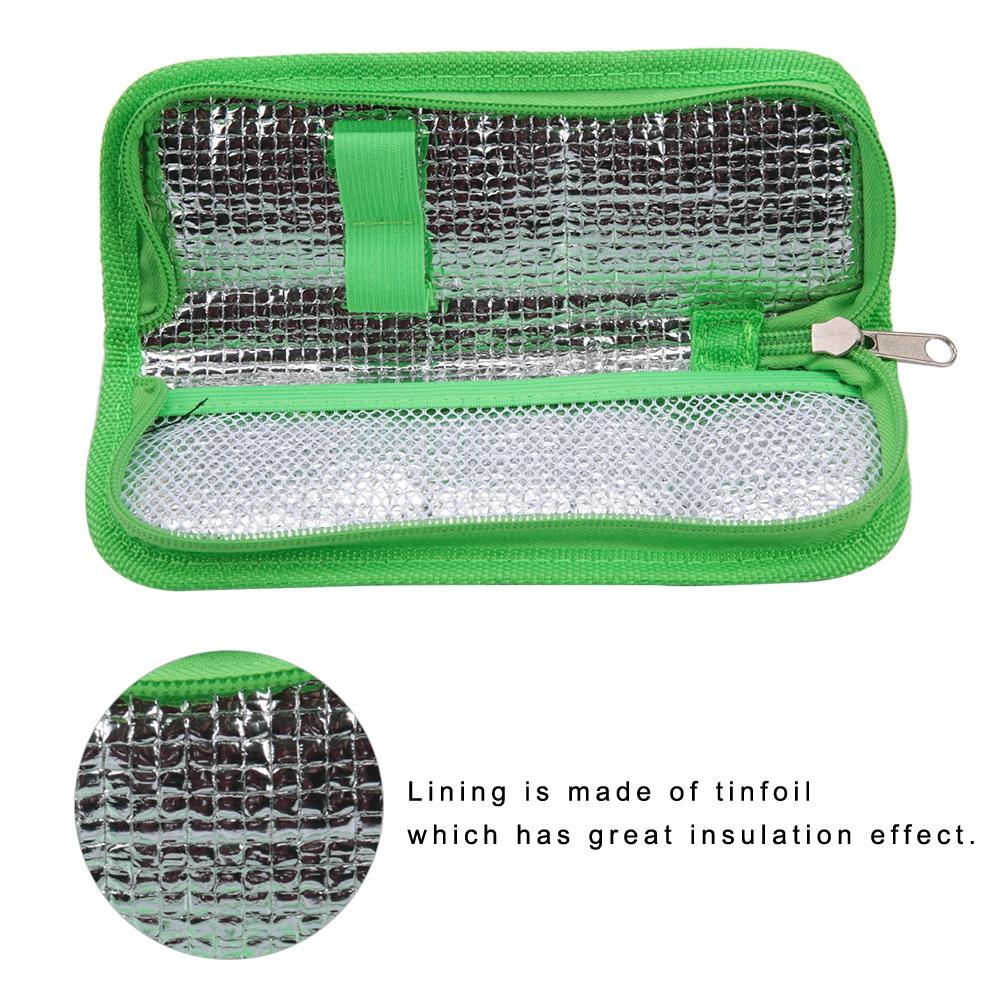 Portable Insulin Cooler Bag Diabetic Patient Organizer Medical Travel Insulated Case (Green)