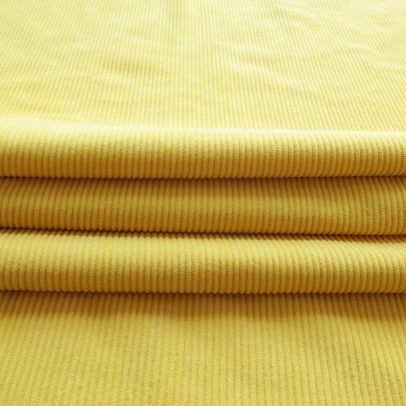 Solid-Color Ribbed Corduroy Jacket and Shirt-Smock in Silk Fabric