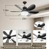 LED Modern Fan Lights30W 52CM Three Gear Adjustable Ceiling Fan For children's room Bedroom Hotel Restaurant Indoor Luminarie