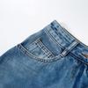 Summer 2025 Women's Blue High-Waisted Slimming A-Line Denim Shorts