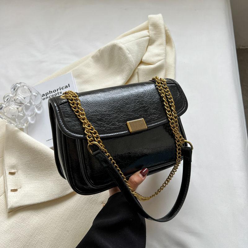 Korean Version of Retro High-end Stray Bag Niche Design Simple Chain Shoulder Messenger Bag Temperament Versatile Tote Bag
