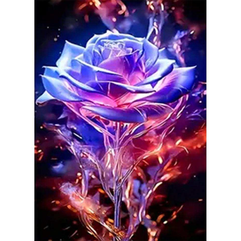 5D Diamond Painting, Peony Flower Sticker Diamond Cross Stitch Decorative Painting