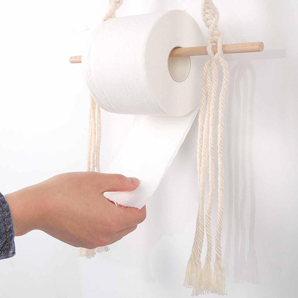 Wall Shelf Wooden Floating Shelving Roll Paper Holder Wall Hanger Accessories