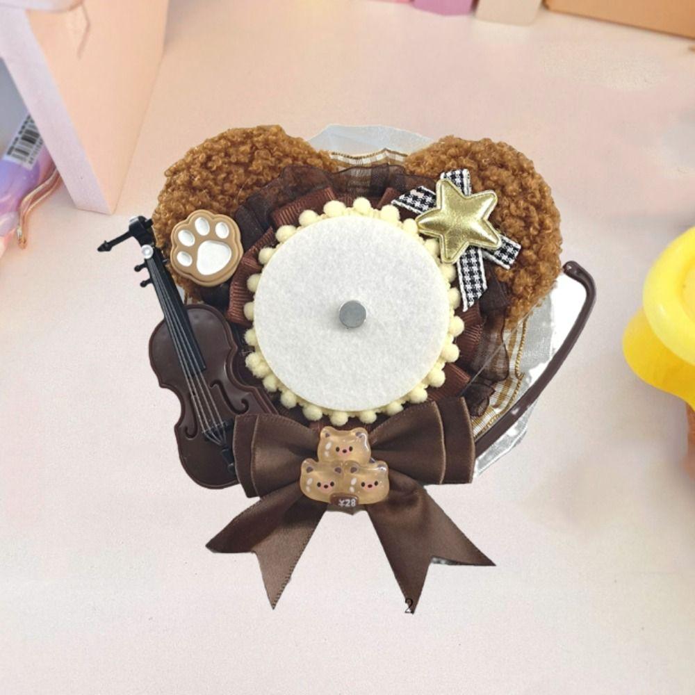 Bow Decoration Cute Badge Holder Crafts Badge Decoration Tray Anime Pins Display Base  Fans Chasing