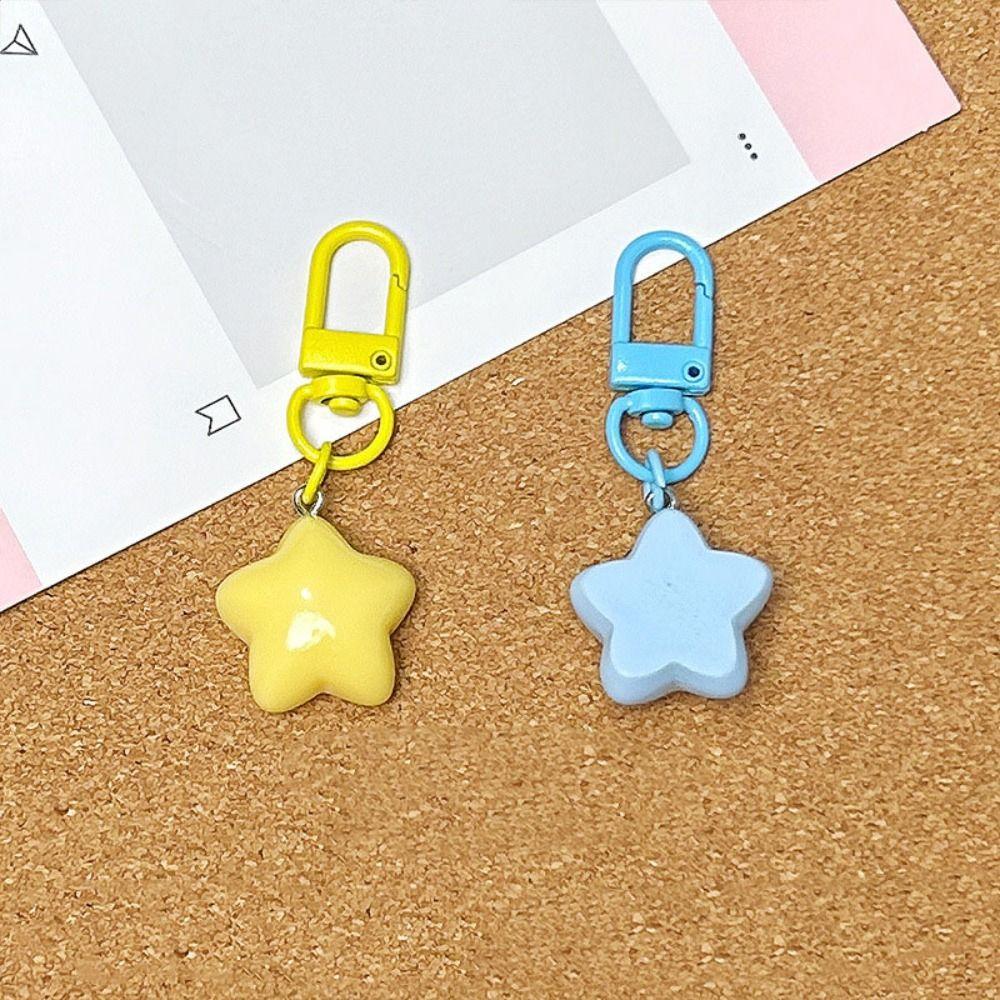 5 Stück Pentagramm Dickerchen Stern Schlüsselanhänger nachtleuchtend Rucksack Anhänger Lustig Dekorativ