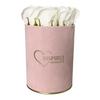 Flowerbox Inspiruj - Pink Box with Soap Roses - No. 19 White