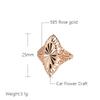 New Fashion Glossy Rings For Women Unusual Creative Hollow Rhombus  Rose Gold Ethnic Bride Vintage Jewelry Quality Ring