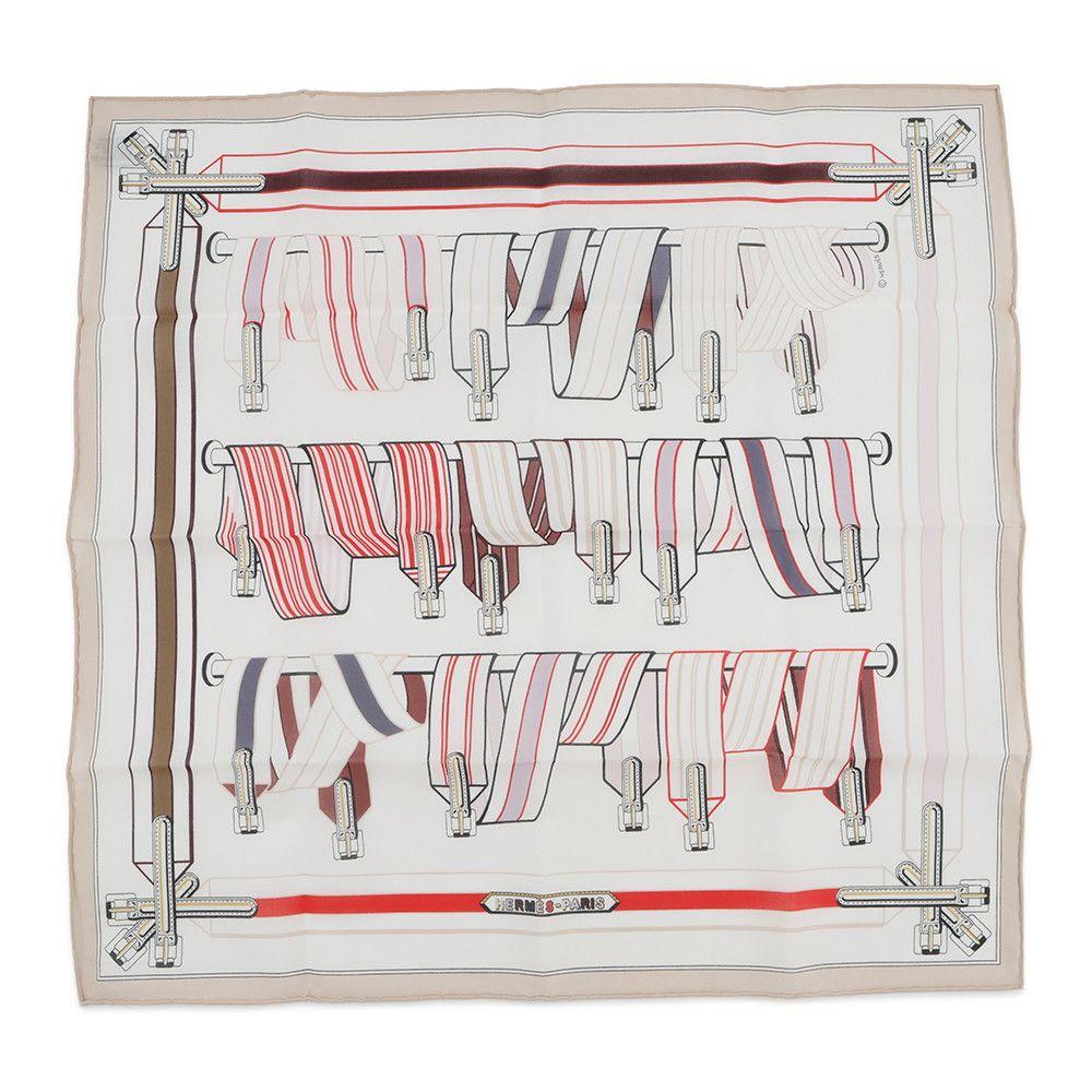 Used Hermes Handkerchief Sangle en Finesse Cotton HERMES Handkerchief