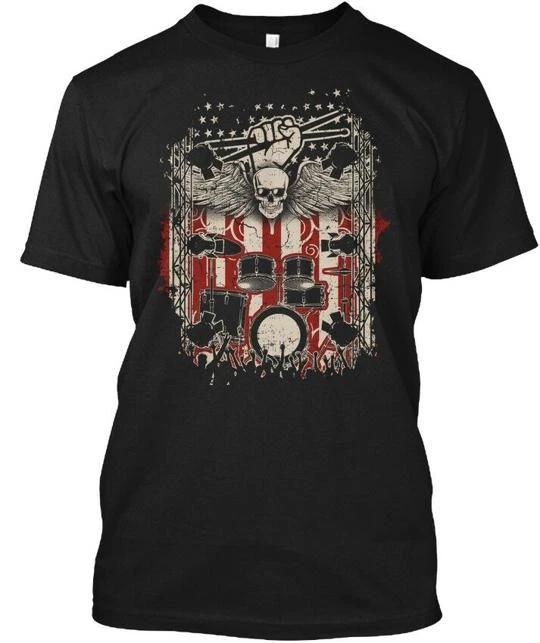 

America And Drums Artistic Design Drum TTshirt Made in the USA Size S to 5XL M