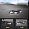 Carbon Fiber 4PCS Inner Door Handle Bowl Cover Trim For Cadillac XT4 2018-2022