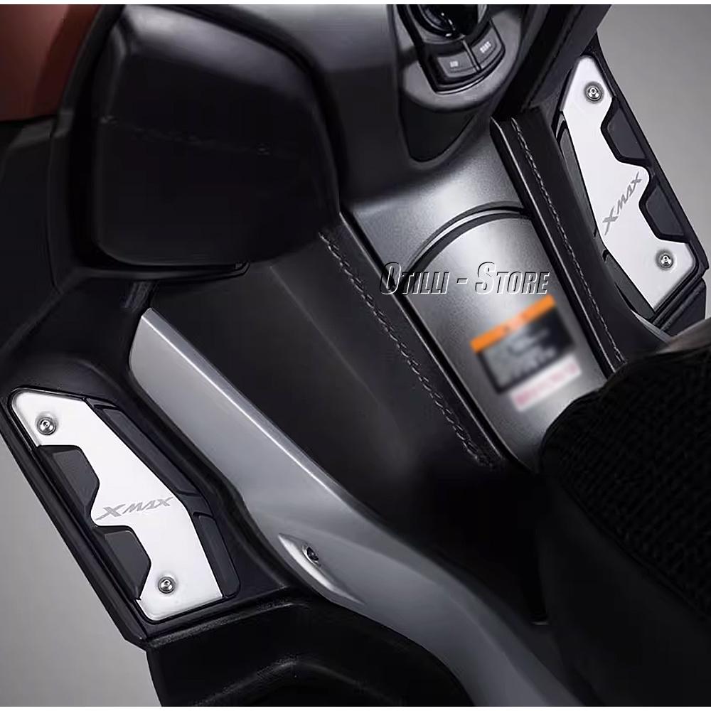 Motorrad Für YAMAHA XMAX 400 300 250 125 Pedal Rutschfestes Fußpolster Pedal Aluminium+Gummi X-MAX125 X-MAX250 X-MAX300 X-MAX400
