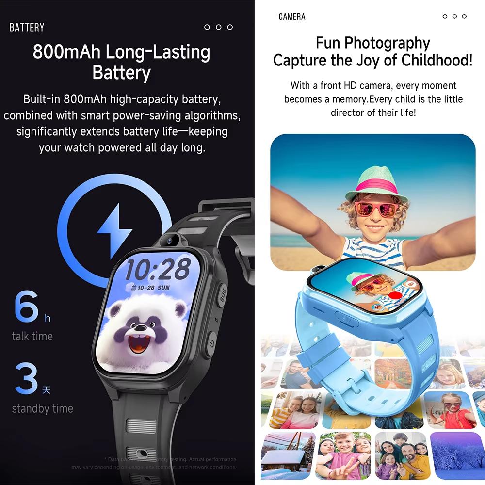 2025 New 4G Smart Watch Kids GPS WIFI Video Call SOS APP Download Child Smartwatch Monitor Tracker Location Phone Watch Boys Girls Gifts