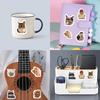 Funny Meme Stickers Waterproof Cats Expression Stickers Cute Animal Decals Vinyl Stickers for Car Laptop Bottle 500 Sheets/Roll