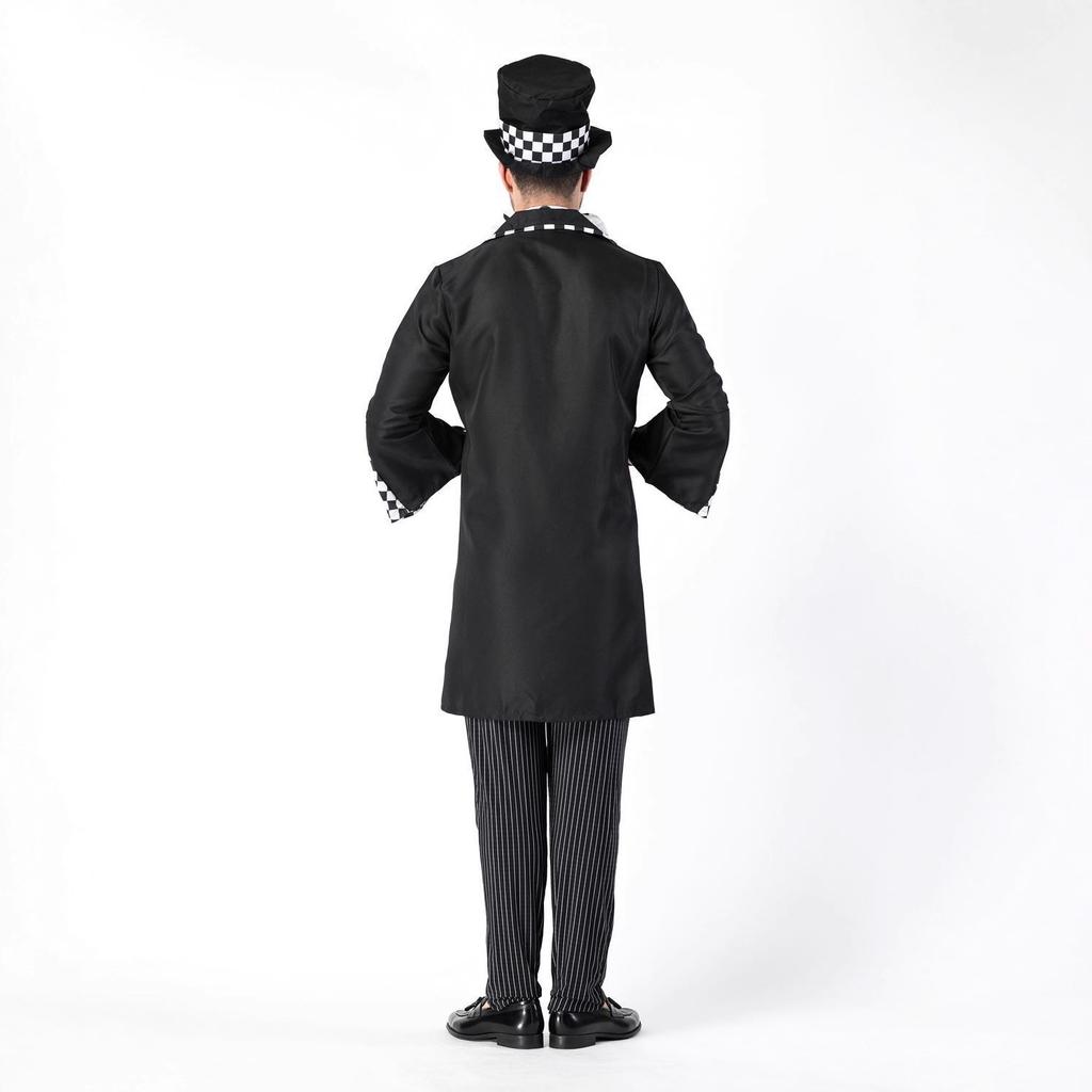 Magician Men's Uniform Suit Mime Chaplin Cosplay Stage Costume