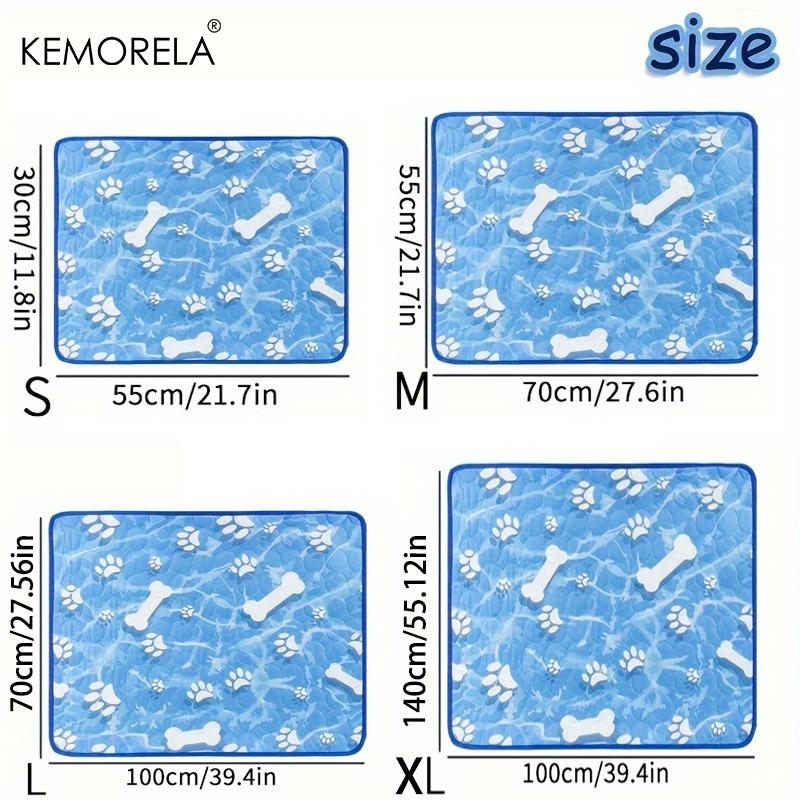 Extra Large Cooling Mat for Dogs & Cats Washable Summer Pet Self-Cooling Pad with Bone Paw Print Design For Cat Beds Dog Houses