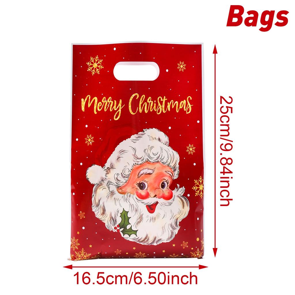 Sacs Cadeaux de Noël Décorations Joyeux Noël pour la Maison 2025 Navidad Natal Xmas Ornement Bonbons Biscuits Sacs Pratiques Nouvel An 2026