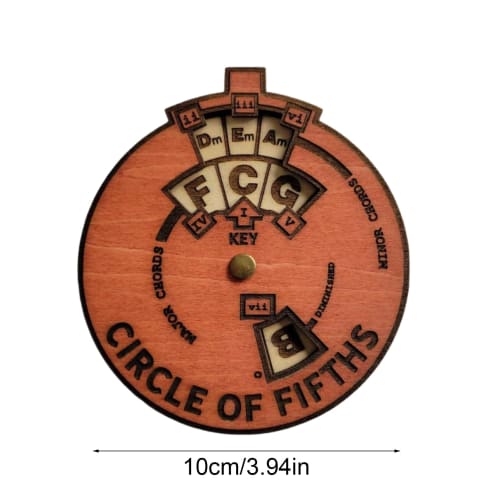 Circle of Fifths Wheel, Music Theory Learning Tool, Wooden Chord Wheel, Melody, Wooden Guitar Chord Chart, Guitar Chart, Theory Plate Learning, Series