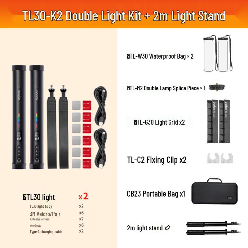 Godox TL30 RGB LED Tube Light Kit