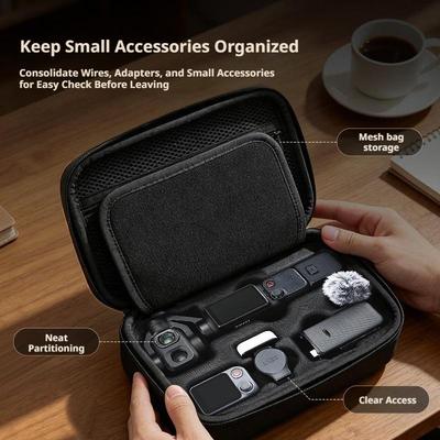 For Dji Pocket 4 P Case Set Bag  Portable Crossbody PU Waterproof Pocket Camera Accessories Storage Bag