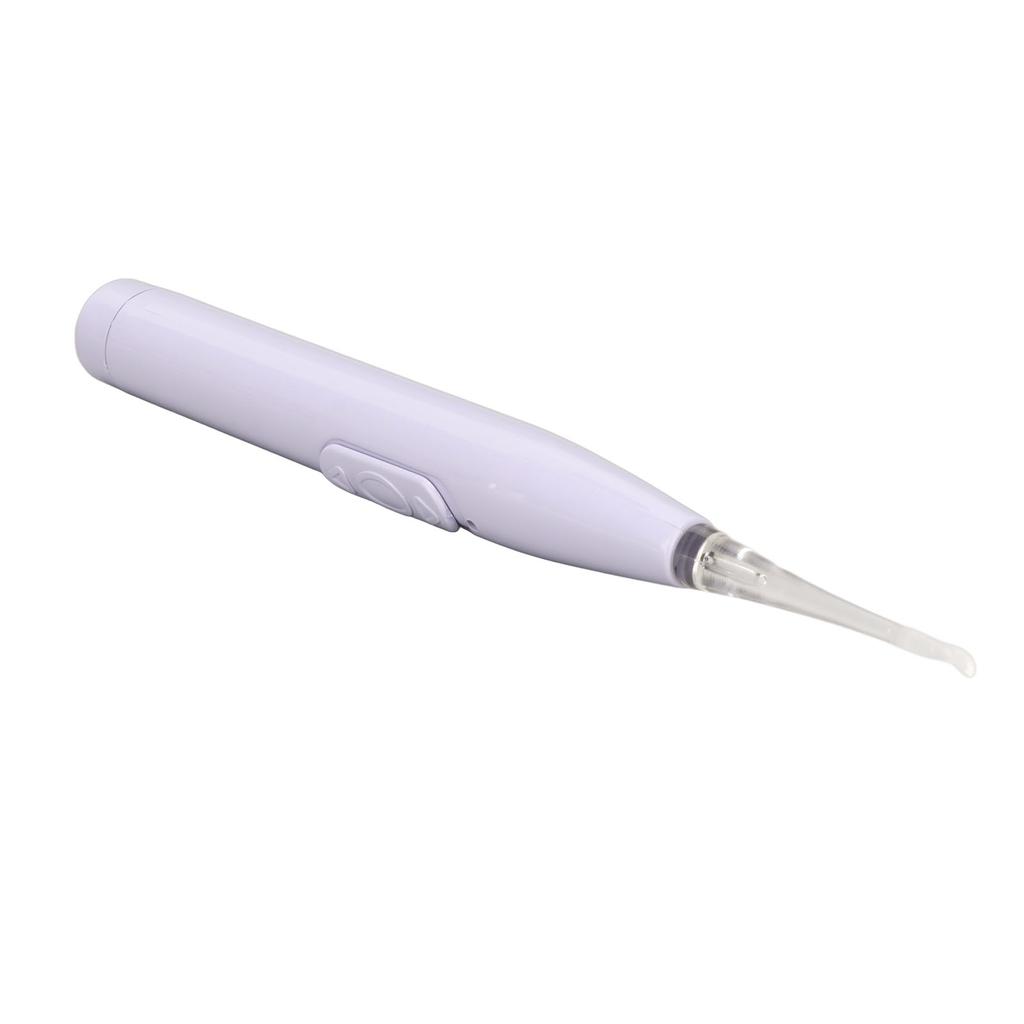 Kids Ear Wax Removal Spoon USB Rechargeable Safe Flashlight Round Tip LED Ear Pick Spoon with Storage Case Purple