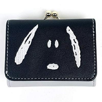 PEANUTS Snoopy Compact Face Snoopy Black 80 X 95 X 30mm Wallet, Black, Up, Wallet/Coin Case, (MCOR),
