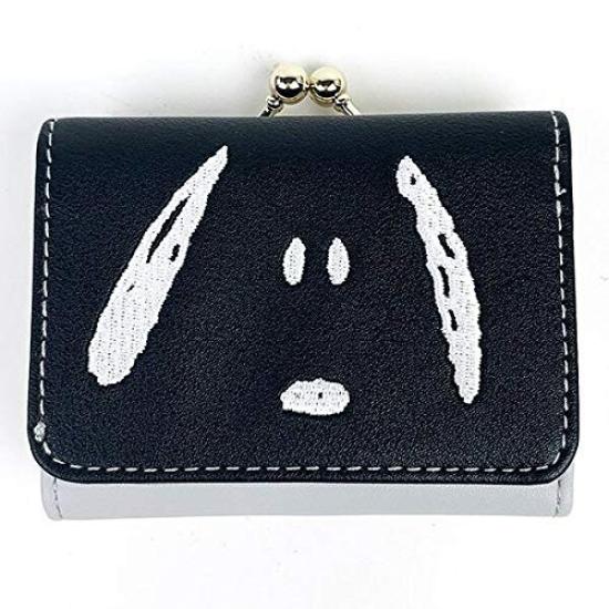 

PEANUTS Snoopy Compact Face Snoopy Black 80 x 95 x 30mm Wallet, Black, Up, Wallet/Coin Case, (MCOR),