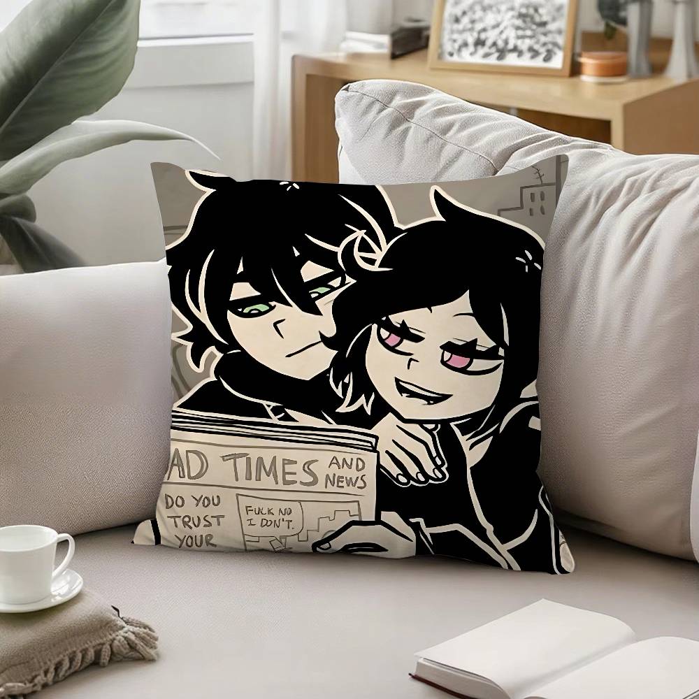 HThe Coffin Of Andy And Leyley Pillow Case Pattern Printed Pillowcase For Living Room Sofa Cushion Cover Bedroom Decor