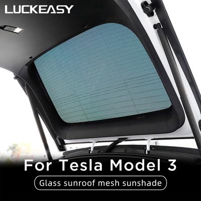 Pare-soleil de toit en verre pour Tesla Model 3 2017 – 2023, pare-brise avant et arrière, filet d'ombrage pour lucarne