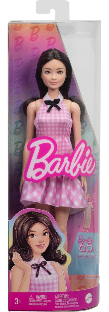Barbie Fashionista Pink Check Doll Ages 3 and HRH21 Dress, Dress-Up & House, Up, Pink,