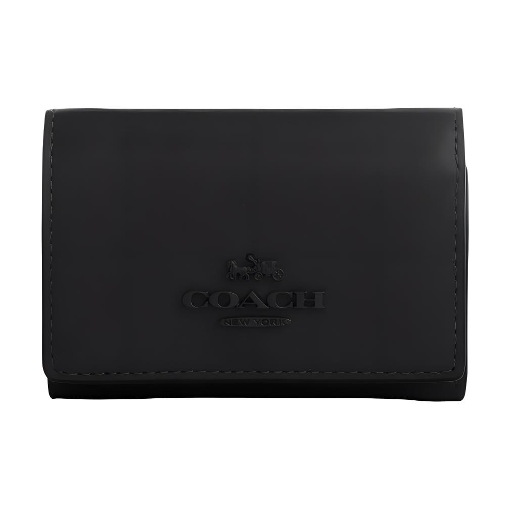 Coach Micro 10 Logo Snap Leather Wallet Women wallet Black Bronze CP260-JIBLK Black Copper Black 20490₽