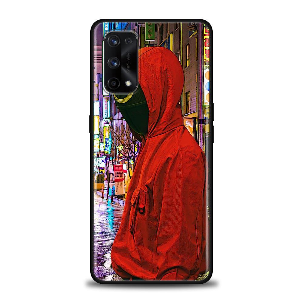 Custodia carina Squid Game TV Rossa Verde Per Realme C21Y C21 C25 C20 C15 C12 C11 C1 GT Master Neo Neo2 5G Funda Capa Custodia Morbida in Silicone