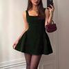 French Elegant Velvet Camisole Dress - Women's Fashionable Date Outfit