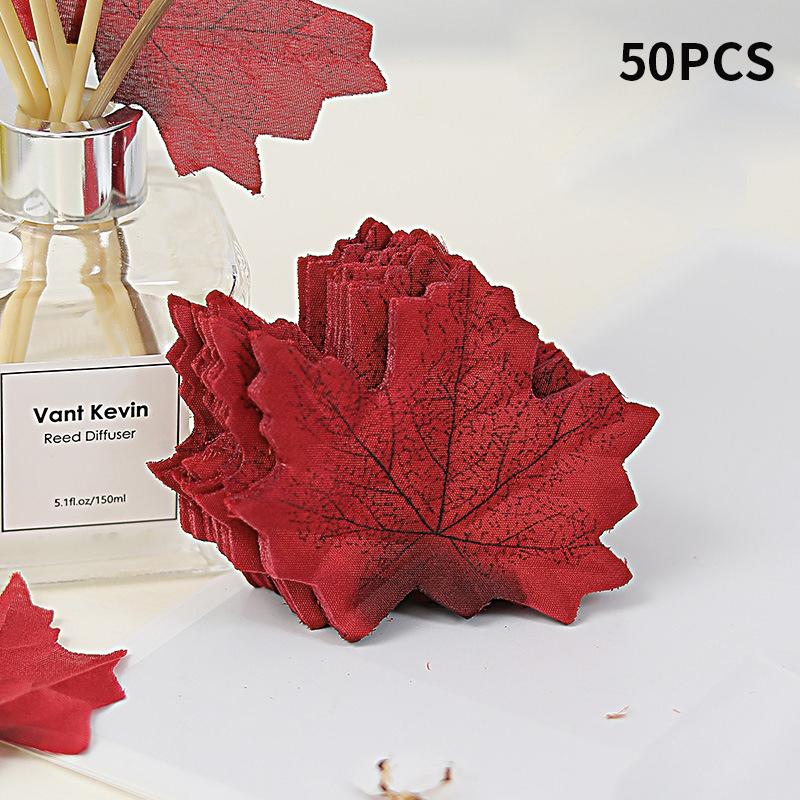 Artificial Maple Leaves Silk Fake Autum Leaves Party Thanksgiving Halloween Festival Autumn Home Decor Wedding Photography Props