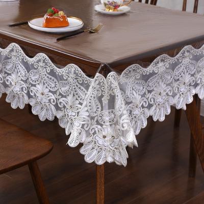 PVC Transparente Tischdecke Wasserdicht und Ölbeständig Esszimmertischmatte Haushalt Isoliert Hitzebeständig und Waschbar Weichglas Tischdecke