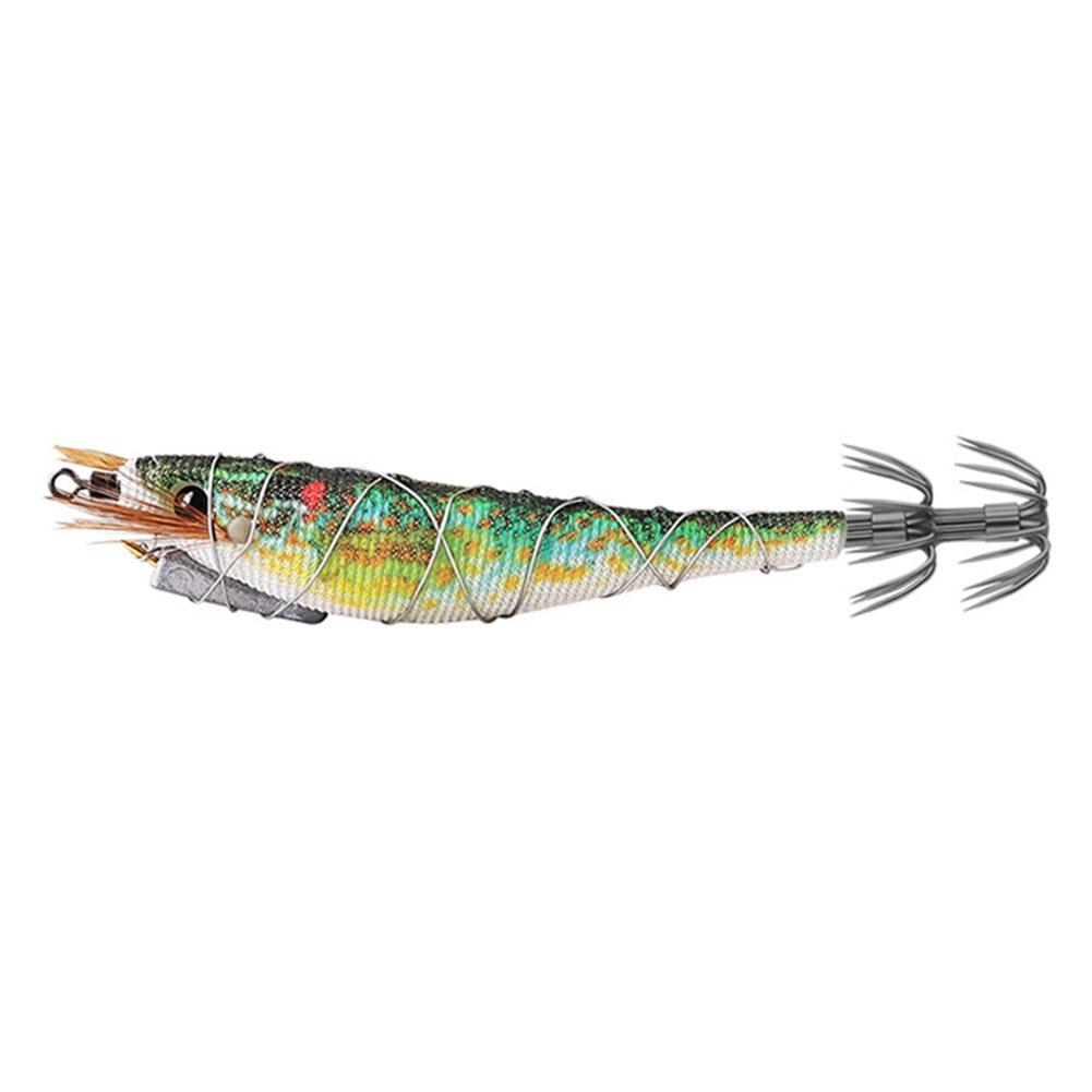 Luminous Wood Shrimp Fishing Lure 12cm 13g Cuttlefish Hard Bait Octopus Lure Artificial Bait for Saltwater Fishing