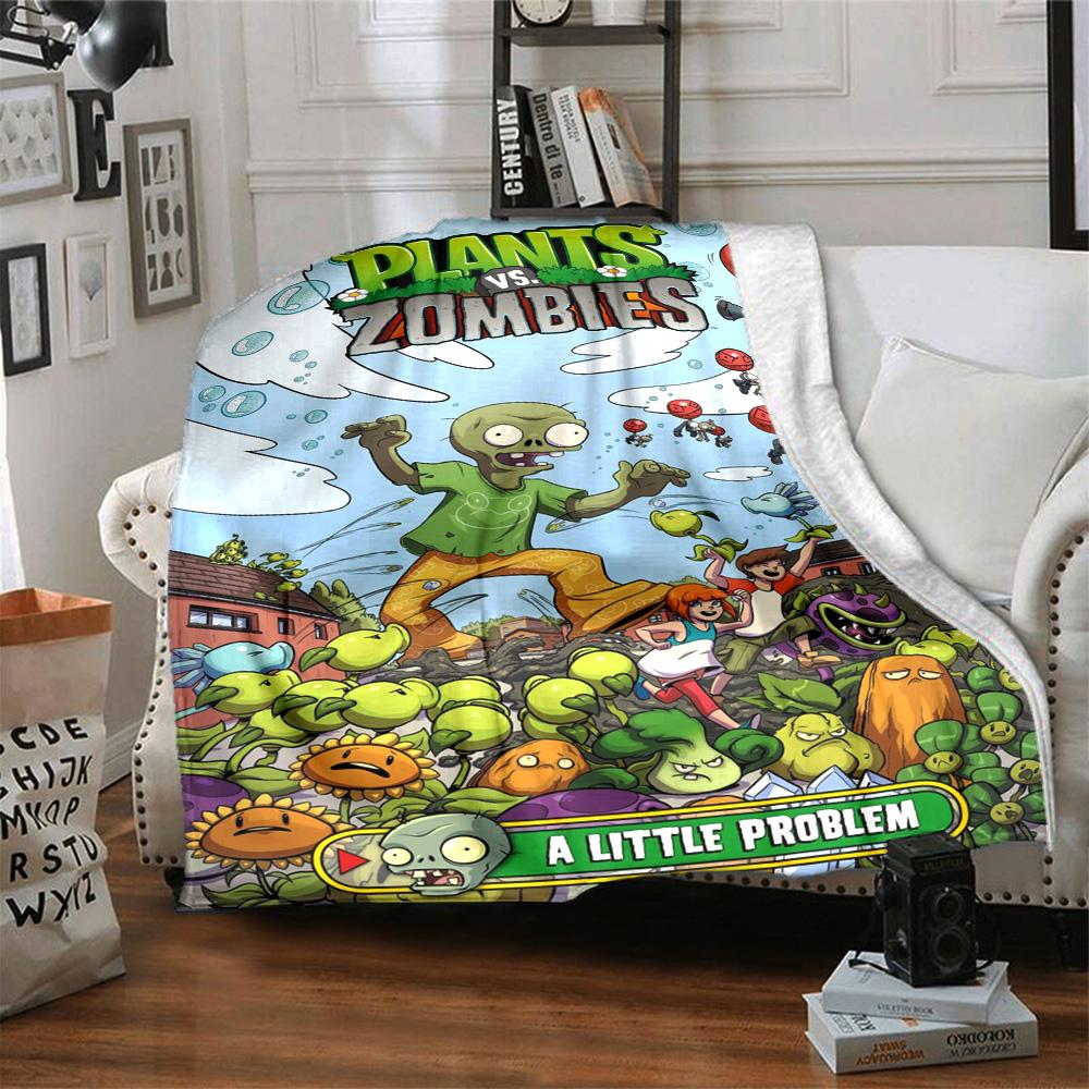 Plants Vs. Zombies Blanket Warmthful Decor Suitable for Livingroom Sofa Office Chair for All Occasions Warmthful Decor Birthday Christmas Gift Blanket