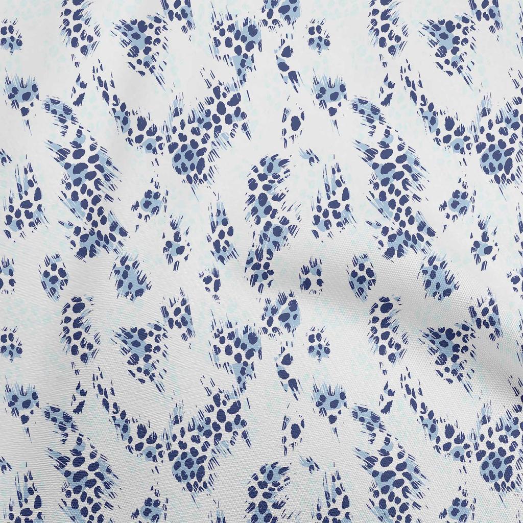 oneOone Cotton Flex Medium Blue Fabric Animals Quilting Supplies Print Sewing Fabric By The Yard 40 Inch