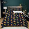 Christmas Duvet Cover Set King Size Christmas Stocking Bells Print Comforter Cover for Kids Girl Christmas Polyester Quilt Cover